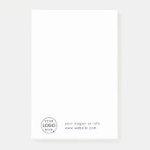 Jouw Logo | Bedrijfs Modern minimalistisch minimal Post-it® Notes (Voorkant)