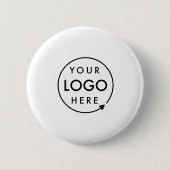 Jouw Logo | Bedrijfs Modern minimalistisch minimal Ronde Button 5,7 Cm (Voorkant)