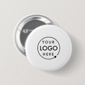Jouw Logo | Bedrijfs Modern minimalistisch minimal Ronde Button 5,7 Cm (Voorkant /achterkant)