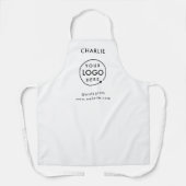 Jouw Logo | Bedrijfs Modern minimalistisch minimal Schort (Voorkant)