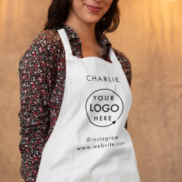 Jouw Logo | Bedrijfs Modern minimalistisch minimal Schort