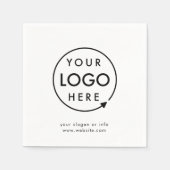 Jouw Logo | Bedrijfs Modern minimalistisch minimal Servet (Voorkant)