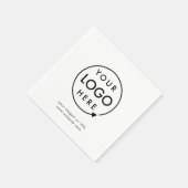 Jouw Logo | Bedrijfs Modern minimalistisch minimal Servet (Hoek)