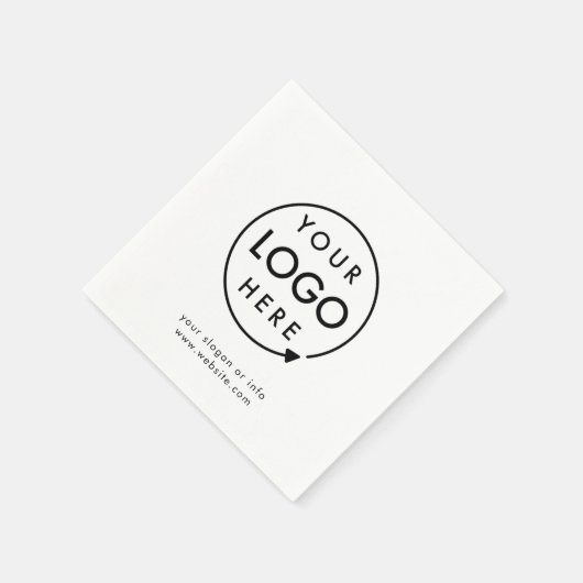 Jouw Logo | Bedrijfs Modern minimalistisch minimal Servet (Hoek)