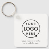 Jouw Logo | Bedrijfs Modern minimalistisch minimal Sleutelhanger (Voorkant)