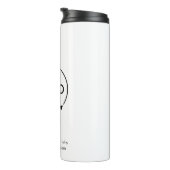 Jouw Logo | Bedrijfs Modern minimalistisch minimal Thermosbeker (Geroteerd rechts)