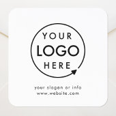 Jouw Logo | Bedrijfs Modern minimalistisch minimal Vierkante Sticker