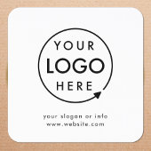 Jouw Logo | Bedrijfs Modern minimalistisch minimal Vierkante Sticker