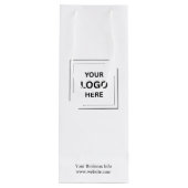 Jouw Logo | Bedrijfs Modern Professioneel Bedrijf Wijn Cadeautas (Achterkant)