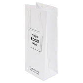 Jouw Logo | Bedrijfs Modern Professioneel Bedrijf Wijn Cadeautas (Voorkant Gekanteld)