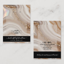 JOUW LOGO beige agaat Displaykaart