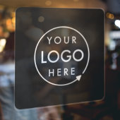 Jouw Logo | Black Business Company Logo Square Raamsticker