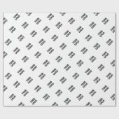 Jouw Logo | Eenvoudig herhaalde diagonale Logo-omh Cadeaupapier (Vlak)