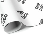 Jouw Logo | Eenvoudig herhaalde diagonale Logo-omh Cadeaupapier (Rol Hoek)