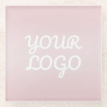 Jouw Logo & Elegante Moderne Blush Roze Ombre