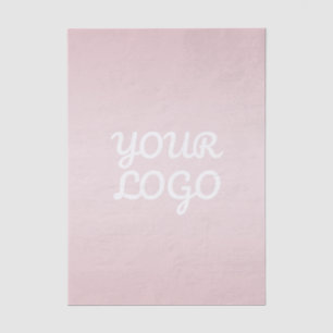 Jouw Logo & Elegante Moderne Blush Roze Ombre Tissuepapier