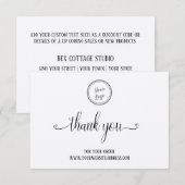 Jouw Logo |Hartelijk dank voor uw bestelling over Bedankkaart (Voorkant / Achterkant)