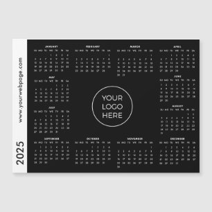 Jouw Logo Here Black 2025 Magnetische Kalender