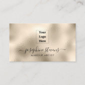 Jouw Logo hier Champagne Folie Script Typografie Visitekaartje (Voorkant)