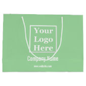 Jouw Logo hier op Mint Green Groot Cadeauzakje (Achterkant)