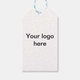 Jouw logo hier wit eenvoudig minimaal cadeautags cadeaulabel