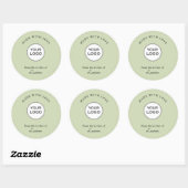 Jouw logo 'Made with love' Groen Ronde Sticker (Vel)