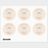 Jouw logo 'Made with love' Peach Ronde Sticker (Vel)