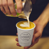 Jouw Logo | Minimaal grijs voor professionele prof Papieren Bekers