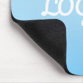 Jouw Logo & Modern Eenvoudig Ombre | Lichtblauw Muismat (Hoek)