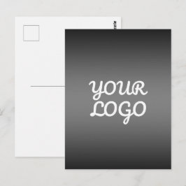 Jouw Logo & Modern Eenvoudige Ombre | Donkergrijs Briefkaart