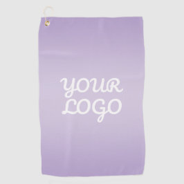 Jouw Logo & Modern Eenvoudige Ombre | Lavendel Golfhanddoek