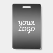 Jouw Logo & Modern Sober Ombre | Donkergrijs Badge (Voorzijde)