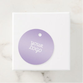 Jouw Logo & Modern Sober Ombre | Lavendel Bedankjes Labels