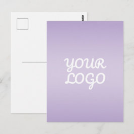 Jouw Logo & Modern Sober Ombre | Lavendel Briefkaart