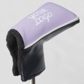 Jouw Logo & Modern Sober Ombre | Lavendel Golfheadcover (3/4 voorkant)