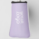 Jouw Logo & Modern Sober Ombre | Lavendel Golfheadcover (Draai 90)