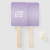 Jouw Logo & Modern Sober Ombre | Lavendel Handwaaier (Voorkant en achterkant)