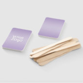 Jouw Logo & Modern Sober Ombre | Lavendel Handwaaier (Niet-gemonteerd)