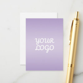 Jouw Logo & Modern Sober Ombre | Lavendel Informatiekaartje