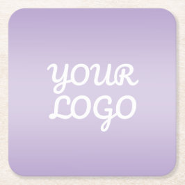 Jouw Logo & Modern Sober Ombre | Lavendel Kartonnen Onderzetters