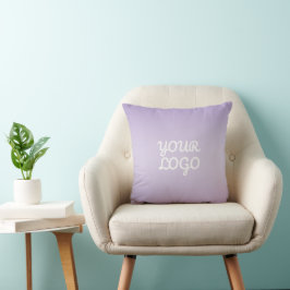 Jouw Logo & Modern Sober Ombre | Lavendel Kussen