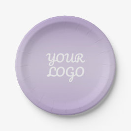 Jouw Logo & Modern Sober Ombre | Lavendel Papieren Bordje