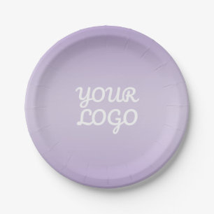 Jouw Logo & Modern Sober Ombre   Lavendel Papieren Bordje