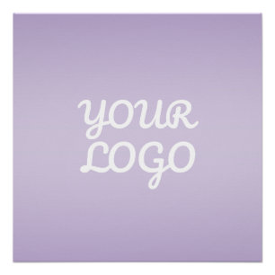 Jouw Logo & Modern Sober Ombre Lavendel Perfect Poster