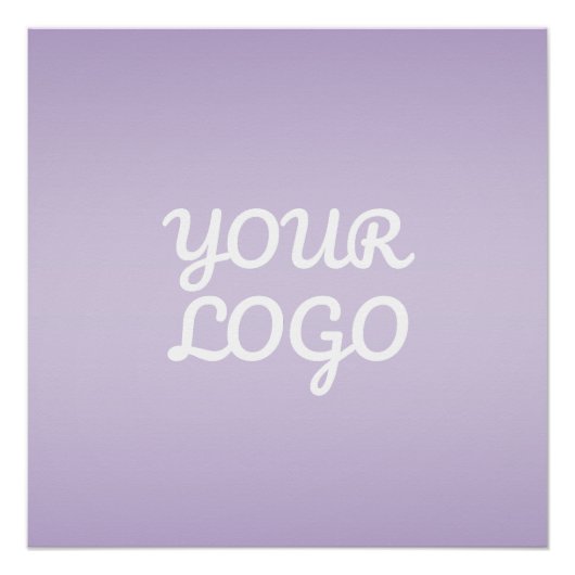 Jouw Logo & Modern Sober Ombre | Lavendel Perfect Poster (Voorkant)