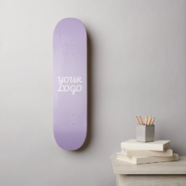Jouw Logo & Modern Sober Ombre | Lavendel Persoonlijk Skateboard