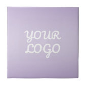 Jouw Logo & Modern Sober Ombre | Lavendel Tegeltje (Voorkant)