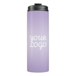 Jouw Logo & Modern Sober Ombre | Lavendel Thermosbeker