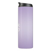 Jouw Logo & Modern Sober Ombre | Lavendel Thermosbeker (Geroteerd rechts)