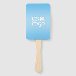 Jouw Logo & Modern Sober Ombre | Lichtblauw Handwaaier